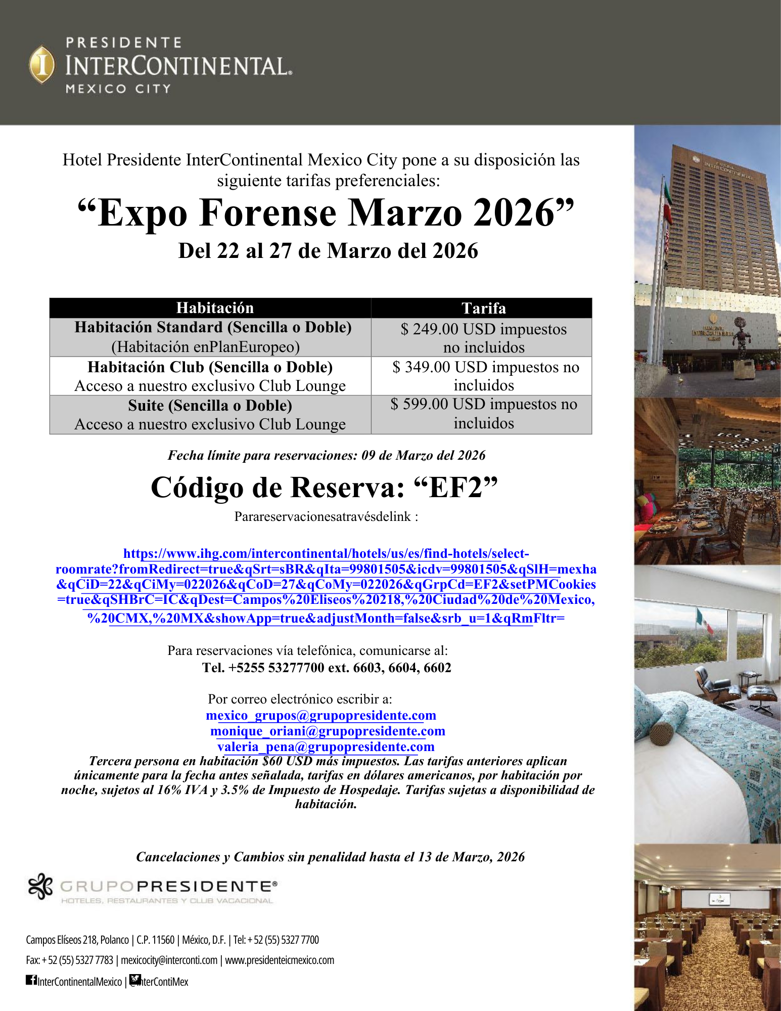 Flyer Hotel Presidente Intercontinental